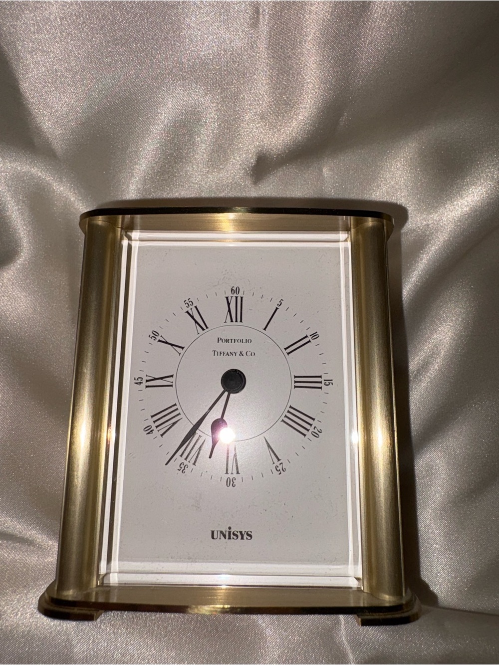 Tiffany & Co. Gold-Tone Brass Desk Clock✨